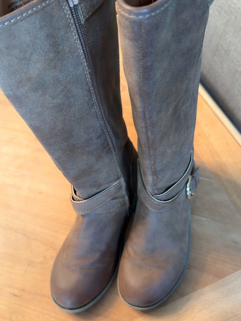 Classic Tall Girls Riding Boots in Taupe